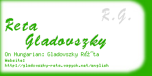 reta gladovszky business card